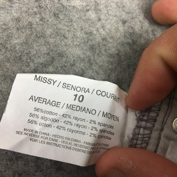 Adrienne Vittadini Jeans 10 30 Mid Rise Skinny Solid Dusty Purple Stretch Cotton - Picture 6 of 12